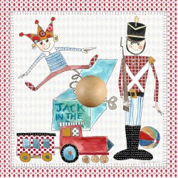 SQUARE SINGLE WOODEN HANGER COLOURBOX - TIN SOLDIER-